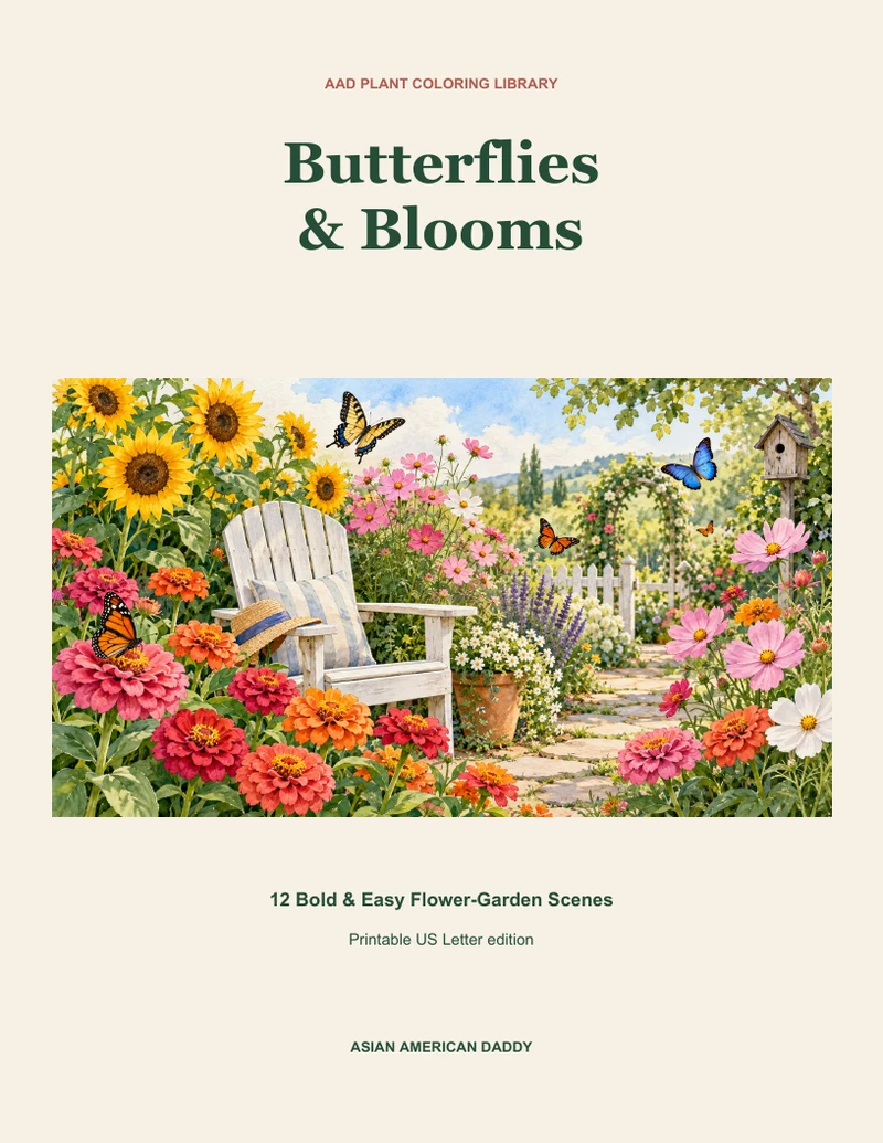 Butterflies & Blooms front cover