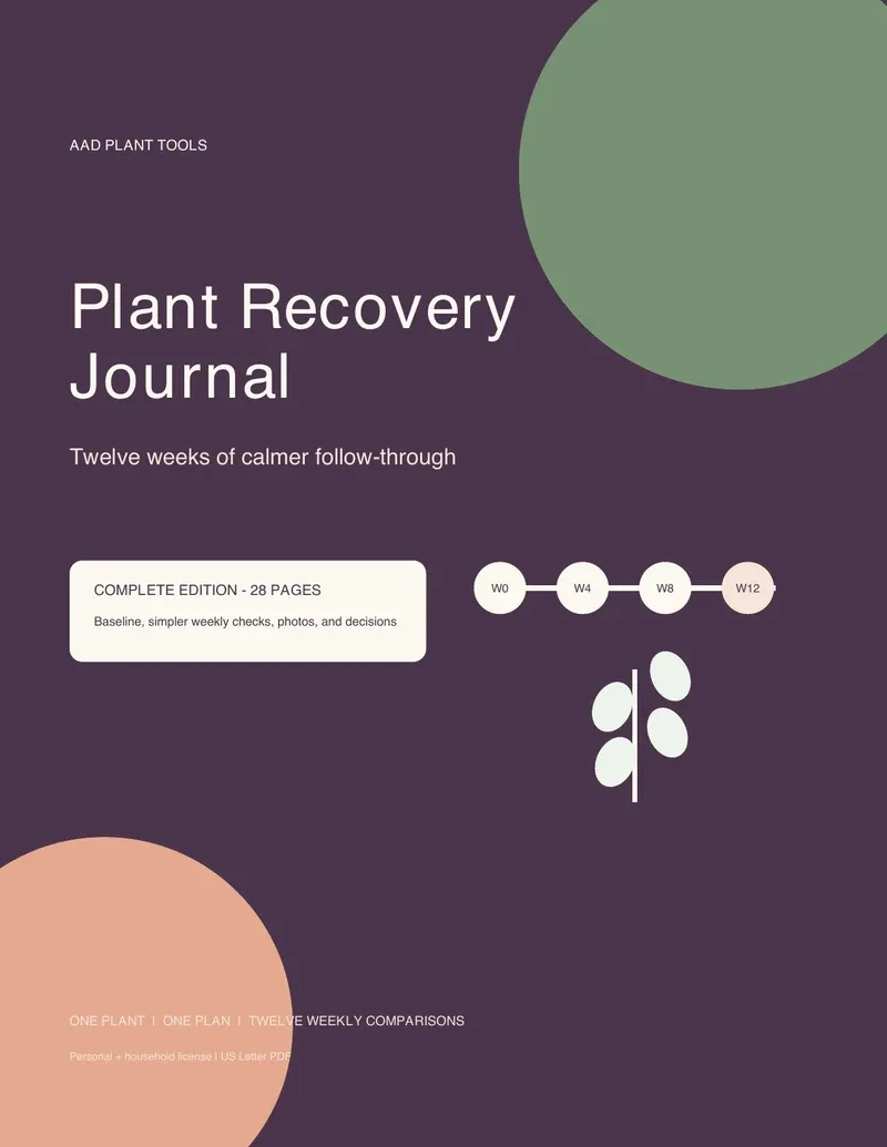Plant Recovery Journal cover